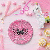 Leuke Spin Girlie op Web Papieren Bordje (Feest)