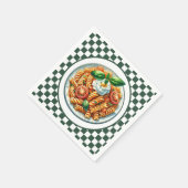 Leuke spiraal pasta diner  servet (Hoek)