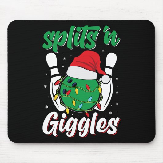 Leuke splitsingen in Giggles Bowling Player Christ Muismat (Voorkant)