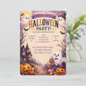 👻🎃 Leuke Spoken Halloween-feest 🧡🕸️ Kaart (Staand voorkant)