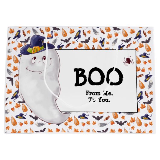 Leuke Spook Boe Halloween Groot Cadeauzakje (Voorkant)