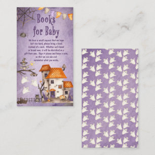 Leuke Spook Halloween Baby shower Boeken voor Baby Informatiekaartje