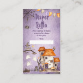Leuke Spook Halloween Baby shower Luier Raffle Informatiekaartje (Voorkant)