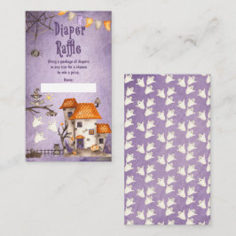 Leuke Spook Halloween Baby shower Luier Raffle Informatiekaartje