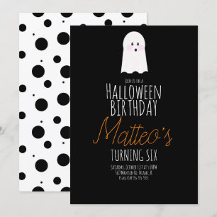 Leuke spook Halloween kinderverjaardagsfeestje Kaart