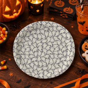 Leuke spook Halloween papieren bord. Griezelige Ge Bordje