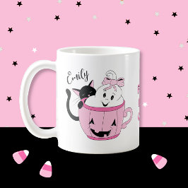 Leuke spookachtige Schattigee Halloween gepersonal Koffiemok