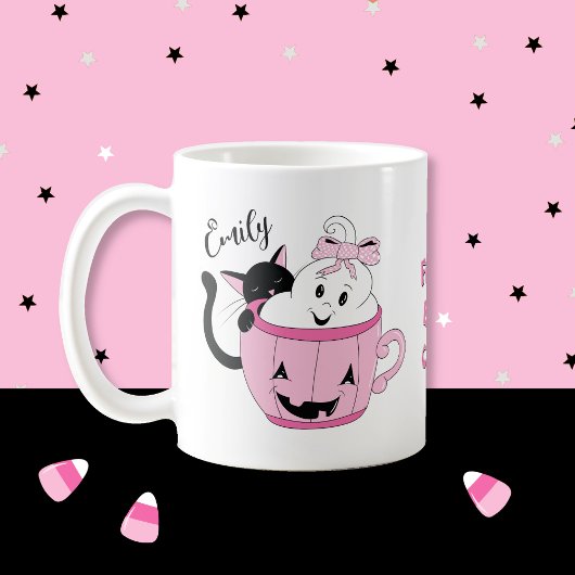 Leuke spookachtige Schattigee Halloween gepersonal Koffiemok