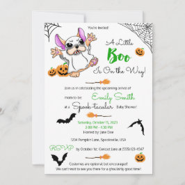 Leuke spookpompoenen Halloween Baby shower Kaart