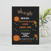 Leuke Spooktacular Halloween Trick or treat Verjaa Kaart (Staand voorkant)