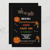 Leuke Spooktacular Halloween Trick or treat Verjaa Kaart (Voorkant / Achterkant)
