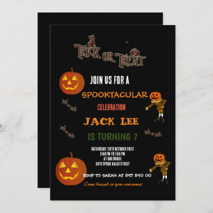 Leuke Spooktacular Halloween Trick or treat Verjaa Kaart