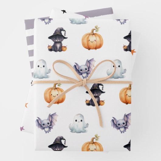 Leuke Spooktacular Verjaardag Inpakpapier Vel (In situ)