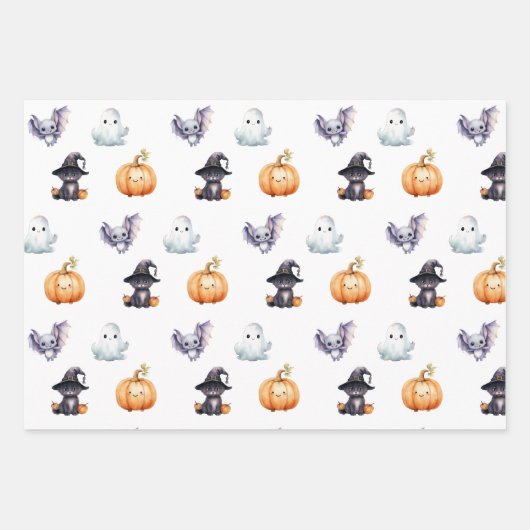 Leuke Spooktacular Verjaardag Inpakpapier Vel (Voorkant)