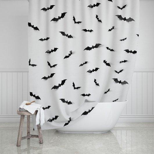 Leuke Spooky Bats Halloween Gothic Douchegordijn