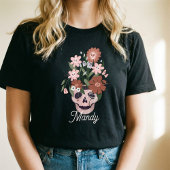 Leuke Spooky Blooming Floral Halloween schedel Tri-Blend Shirt