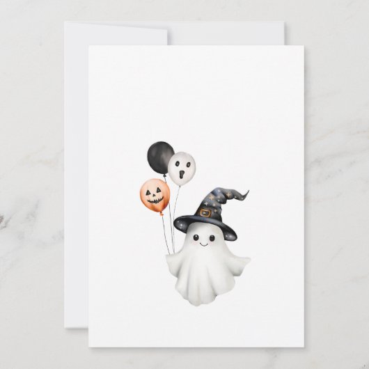 Leuke Spooky Een Ghost Halloween 1e Verjaardag Kaart (Achterkant)