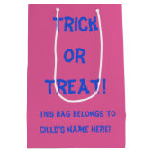Leuke Spooky Gepersonaliseerde Trick or treat Medium Cadeauzakje (Achterkant)