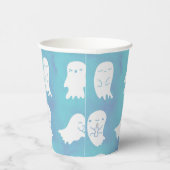 Leuke Spooky Ghost Halloween Paper Cups Papieren Bekers (Rechts)