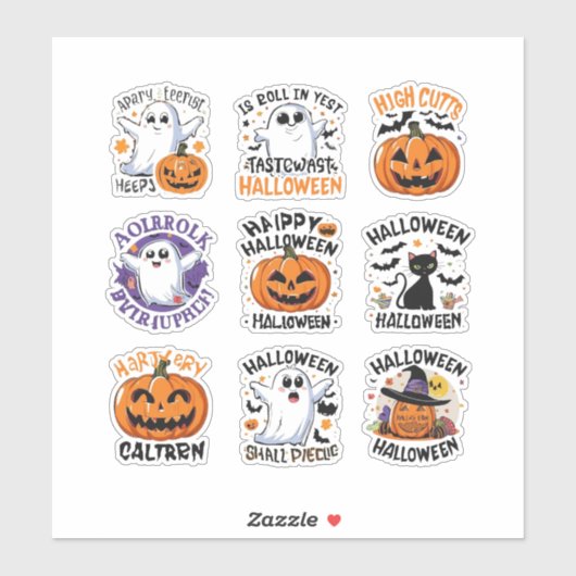 Leuke Spooky Halloween Design Sticker Set (Vel)