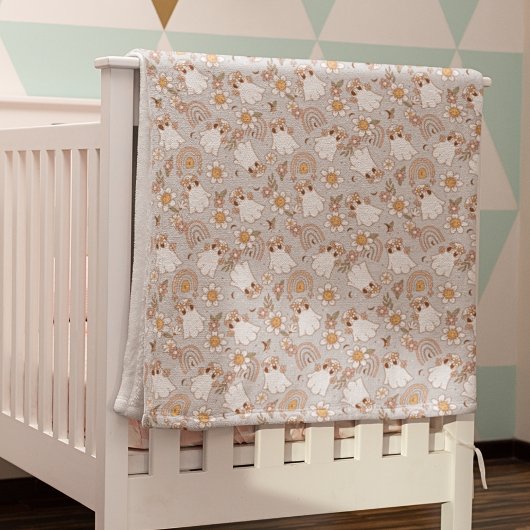 Leuke Spooky Halloween Groovy Retro Style Kinder Fleece Deken