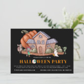 Leuke spooky Halloween kostuumfeest Kaart (Staand voorkant)