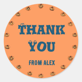 Leuke Spooky Halloween Verjaardag Dank u Ronde Sticker