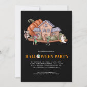 Leuke spooky huis Halloween kostuum feest Kaart (Voorkant)