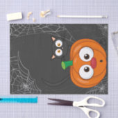 Leuke Spooky Kat en Pompoen Halloween Tissuepapier (Craft)
