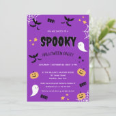Leuke Spooky Kinder Halloween Kostuumfeest Kaart (Staand voorkant)