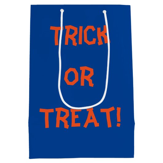 Leuke Spooky Kleurrijke Trick or treat Medium Cadeauzakje (Achterkant)