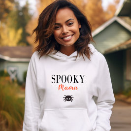 Leuke Spooky Mama Familie Halloween Spider Hoodie