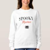 Leuke Spooky Mama Familie Halloween Spider Trui (Voorkant)