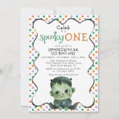 Leuke Spooky One First Boo Day 1st Birthday Party Kaart (Voorkant)