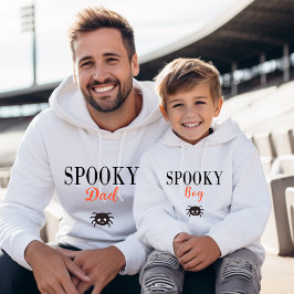 Leuke Spooky Papa Familie Halloween Spider Hoodie