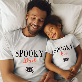 Leuke Spooky Papa Familie Halloween Spider T-shirt