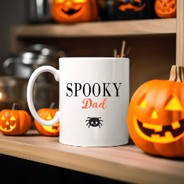 Leuke Spooky Papa Familie Halloween Spider Tweekleurige Koffiemok