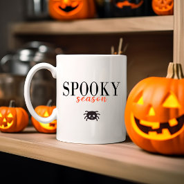 Leuke Spooky Seizoen Halloween Spider Tweekleurige Koffiemok