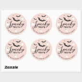 Leuke Spooky Treats Halloween Ghost & Bats Custom Ronde Sticker (Vel)