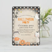 Leuke Spooky Waterverf Halloween Kaart (Staand voorkant)