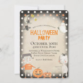 Leuke Spooky Waterverf Halloween Kaart (Voorkant)
