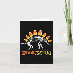 Leuke Spookysaurus Candy Corn Dinosaurus Halloween Kaart