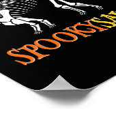 Leuke Spookysaurus Candy Corn Dinosaurus Halloween Poster (Hoek)