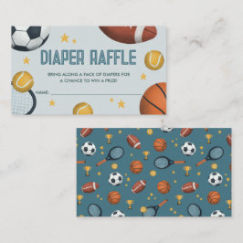 Leuke Sport Baby shower Luier Raffle Informatiekaartje