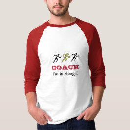 Leuke sport coach runners aangepaste tekst t-shirt