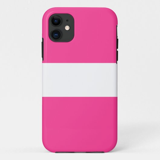 Leuke Sportieve Brede Heldere Snoep Roze Witte Str Case-Mate iPhone Case (Achterkant)