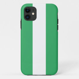 Leuke Sportieve Bright Zee Groen Wit Racing Stripe Case-Mate iPhone Case