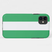 Leuke Sportieve Bright Zee Groen Wit Racing Stripe Case-Mate iPhone Case (Achterkant (horizontaal))