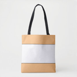 Leuke Sportieve Chic Breed Licht Sinaasappel Witte Tote Bag