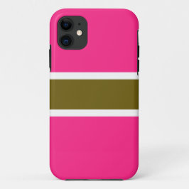 Leuke Sportieve Helder Roze Gouden Olijf Witte Str Case-Mate iPhone Case